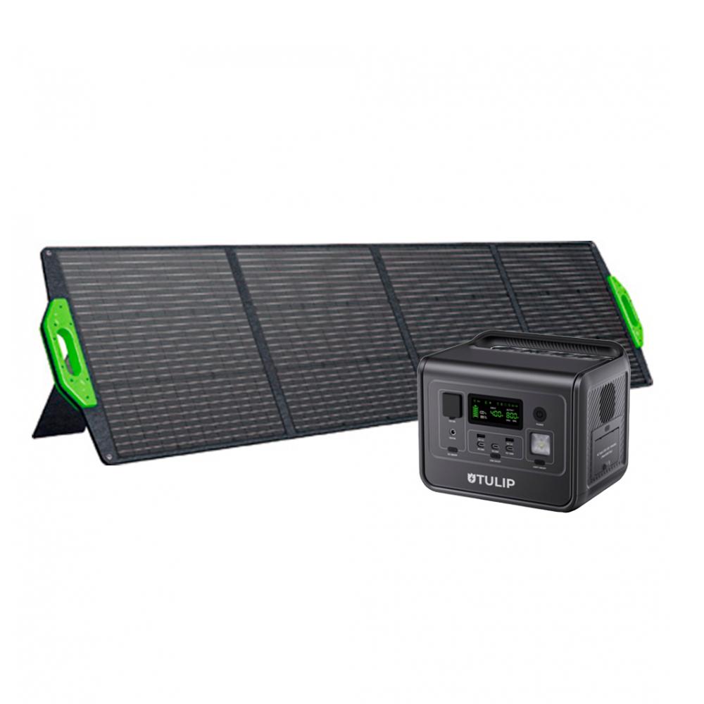 Estación de energía portátil con panel solar Tulip TP800 (800 W) + Servicio puesta en marcha