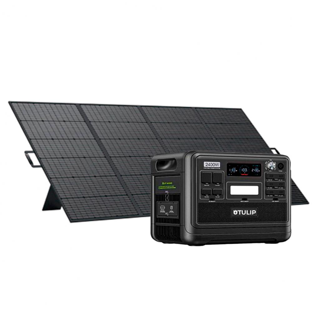 Estación de energía portátil con panel solar Tulip TP2400 (2400 W) + Servicio puesta en marcha