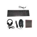 Set para juegos: auriculares + teclado + ratón + alfombrilla para ratón