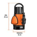 Bomba sumergible plástica para agua sucia Truper 12603