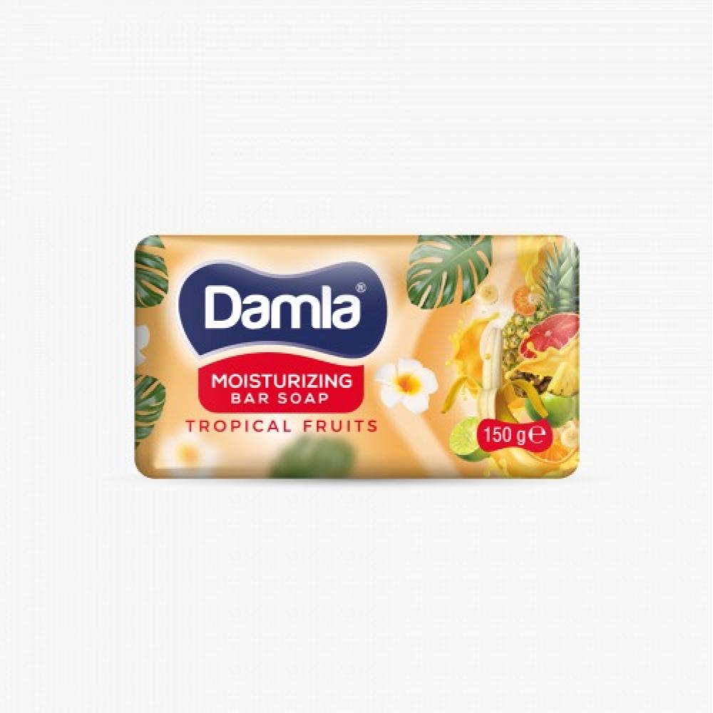 Jabón en barra humectante de frutas tropicales Damla (150 g / 5.29 oz)