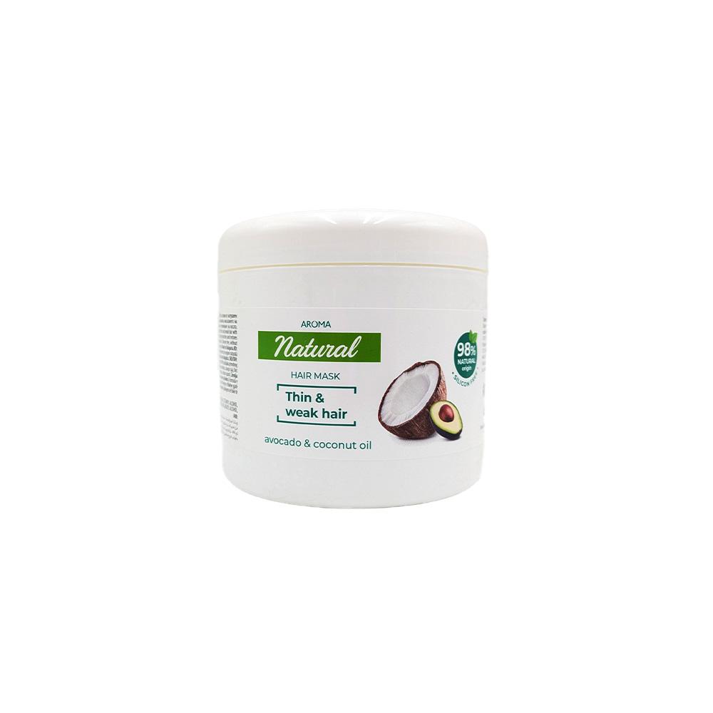 Mascarilla Capilar de Aguacate y Leche de Coco Aroma Natural (450 ml)