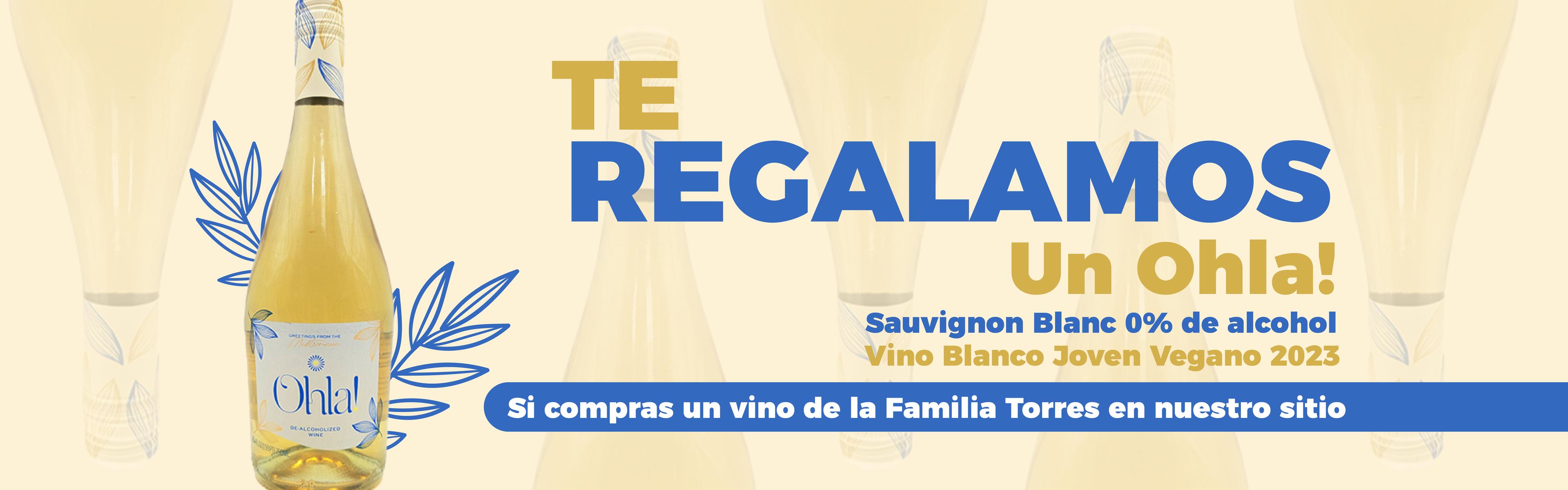 Oferta de vino OHLA GRATIS en tus compras que incluyan vino