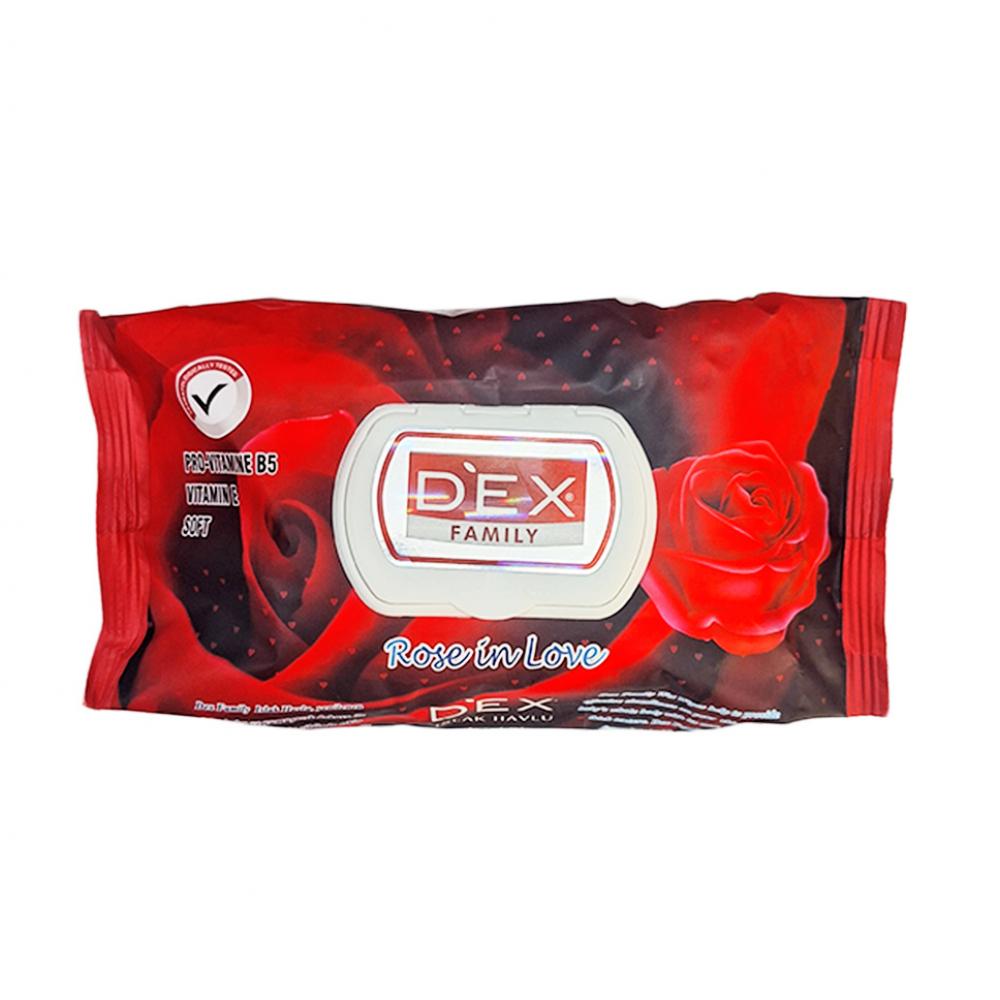 Toallitas húmedas de rosa Dex (72 U)