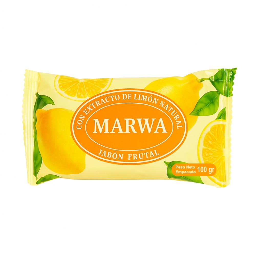 Jabón frutal con extracto de limón natural Marwa (100 g / 3.5 oz)